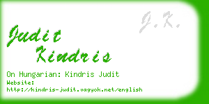 judit kindris business card